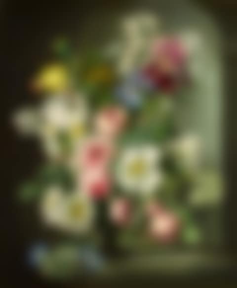 Still life with Irises and Roses in a Glass Goblet (preview)