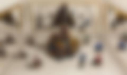 Viewers Looking at a Ready-made with Skull and Mirrors (preview)