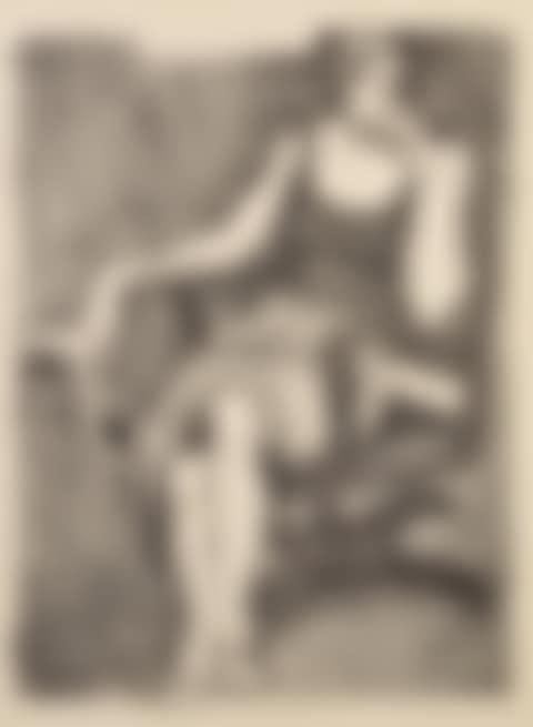 Seated Woman Drinking from a Cup (preview)
