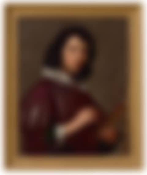 Portrait of an artist, half-length, before an easel (preview)