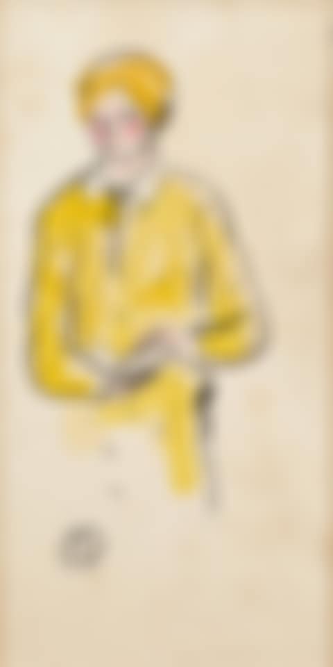 Femme à la robe jaune à pois  (preview)