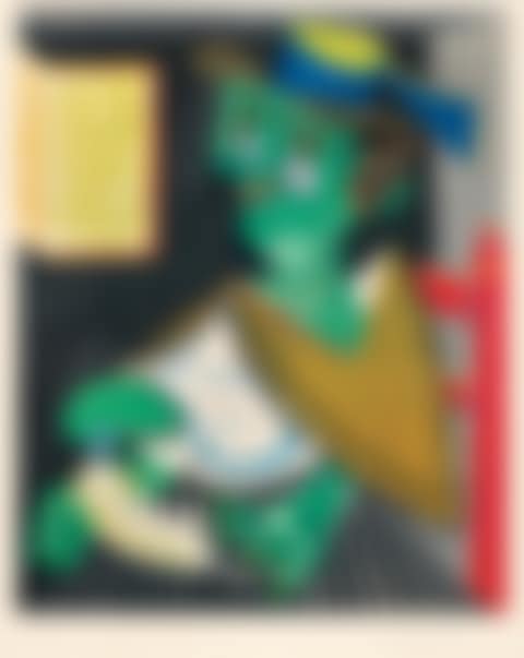 Femme verte au chat (preview)