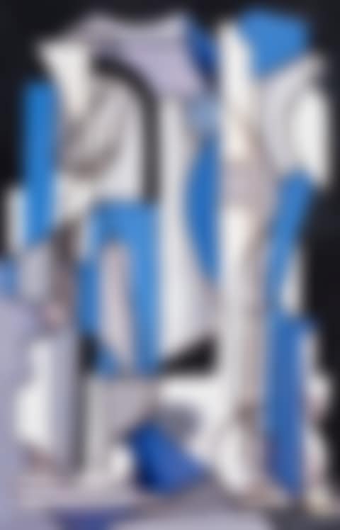 Composition abstraite bleue et noire (preview)