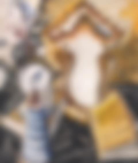 Stillleben mit Rosen, Vasen und Büchern (preview)