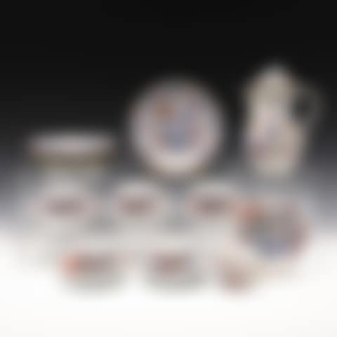 COLOR ONION GILT TEA SET 19 PIECES (preview)