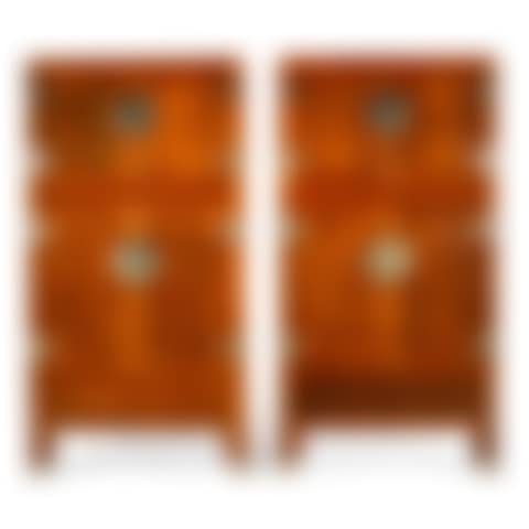 An impressive pair of large huanghuali and camphor wood compound cabinets (Sijiangui), Late Ming dynasty | 晚明 黃花梨拼樟木四件櫃一對 (preview)