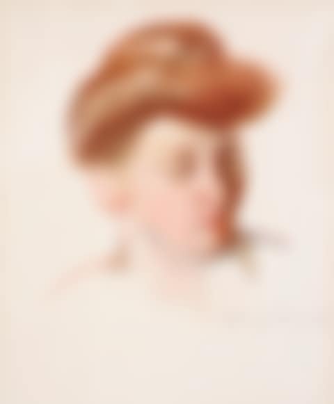 Sketch of Mother Jeanne's Head Looking Down (No. 2) (preview)