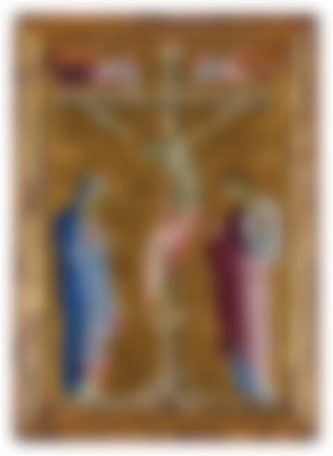 Crucifixion with the Virgin, Saint John the Evangelist, and two grieving angels (preview)