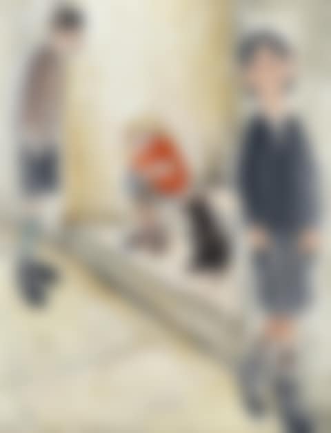 Three Children with Dog (preview)