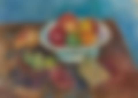 Compotier blanc aux pommes et aux raisins (preview)