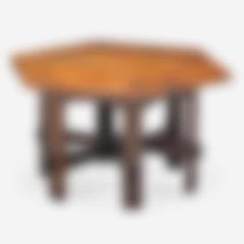 Leather-top hexagonal library table ,
Circa
1903 (preview)