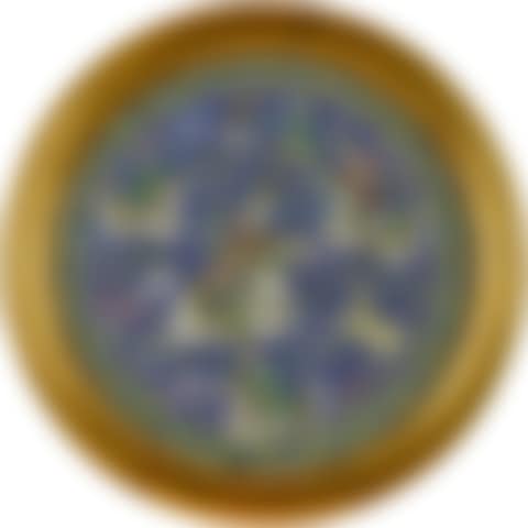 A large circular Qajar pottery tile (preview)