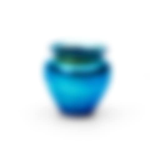Blue Iridescent Art Glass Vase (preview)
