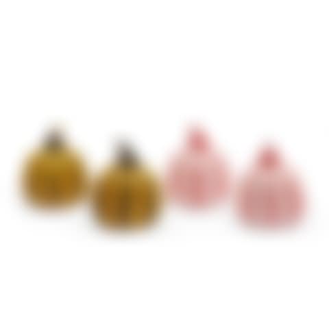 Two Yellow and Black Pumpkins and Two White and Red Pumpkins (preview)