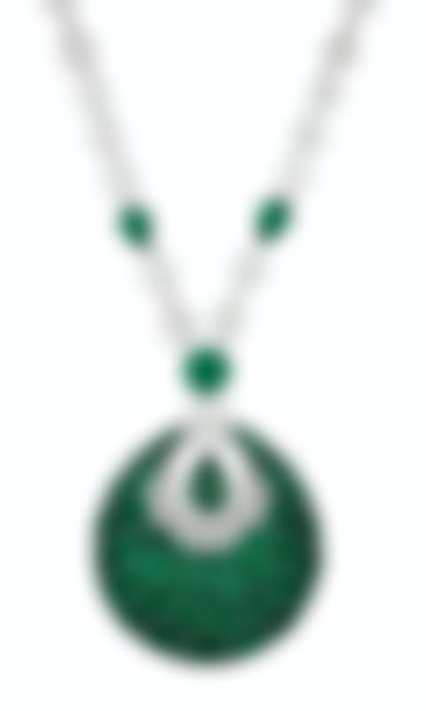 GRAFF EMERALD AND DIAMOND BOMBÉ NECKLACE (preview)
