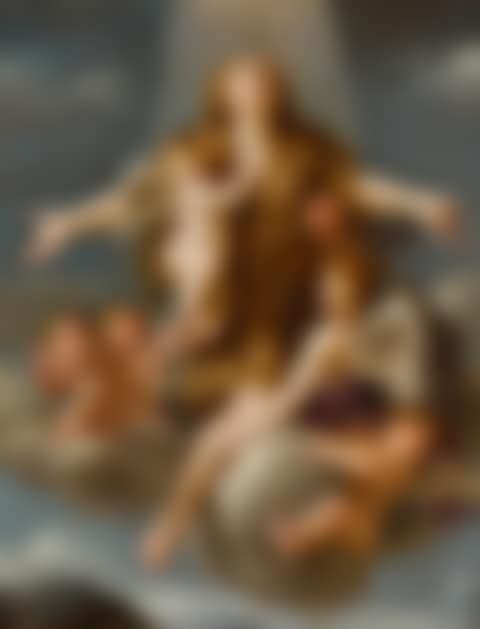 Saint Mary of Egypt borne by angels (preview)