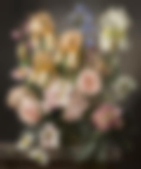 Still Life with Irises, Rhododendrons and Peonies (preview)