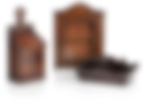 A 19th century Dutch walnut marquetry wall cabinet, an inlaid mahogany salt box and a mahogany cutlery tray (preview)
