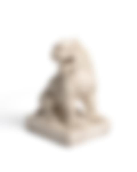 A WHITE MARBLE FIGURE OF SEATED LION (preview)