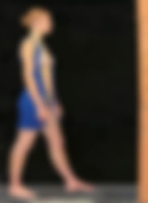 Striding Nude, Blue Dress (preview)