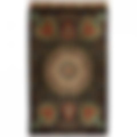 PERSIAN CARPET WITH MEDALLION FLOWER PATTERN FROM QUM (preview)