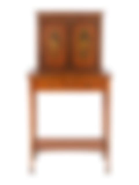 An Edwardian Painted Mahogany and Rosewood Lady"s Writing Desk (preview)