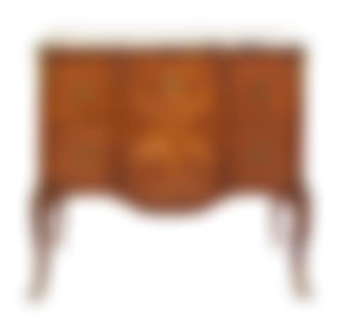 A Louis XV/XVI Transitional Style Marquetry Marble-Top Commode (preview)