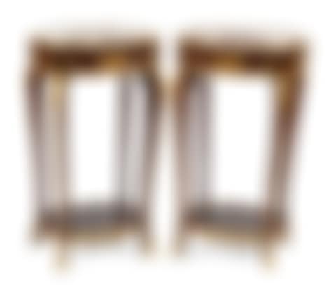 A Pair of Louis XV Style Gilt Bronze Mounted Marble-Top Side Tables (preview)