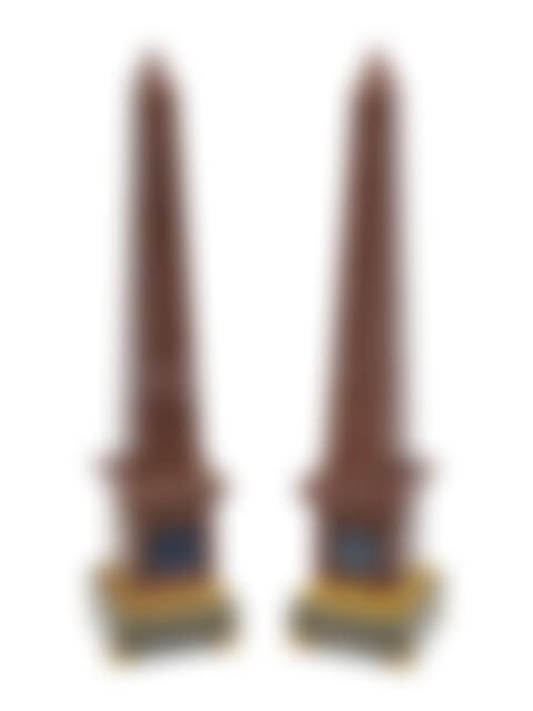 A Pair of Grand Tour Style Gilt Bronze Mounted Tri-Color Granite and Lapis Lazuli Obelisks (preview)