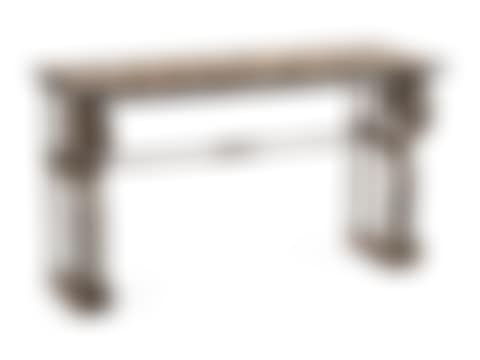 A Continental Iron Console Table with a Specimen Marble Top (preview)