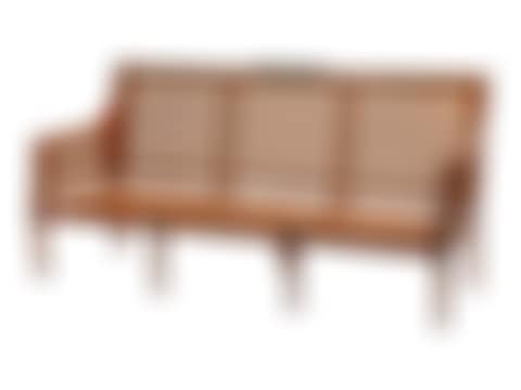 An Edwardian Painted Satinwood Caned Settee (preview)