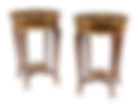 A Pair of Louis XV Style Gilt Bronze Mounted Pietra Dura-Top Tables (preview)
