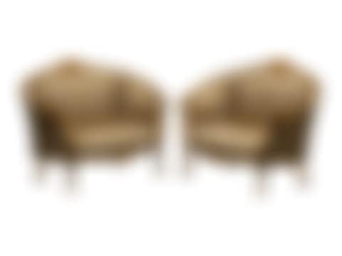 A Pair of Louis XV Style Painted and Parcel Gilt Settees (preview)