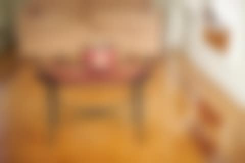 A red tole tray on stand (preview)