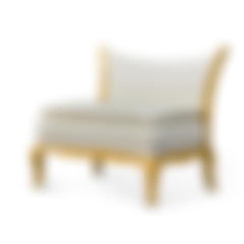 An unusual gilt-japanned upholstered low seat (preview)