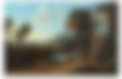 A landscape with ancient ruins and figures (preview)