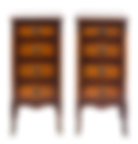A Pair of Louis XV/XVI Transitional Style Chests of Drawers (preview)