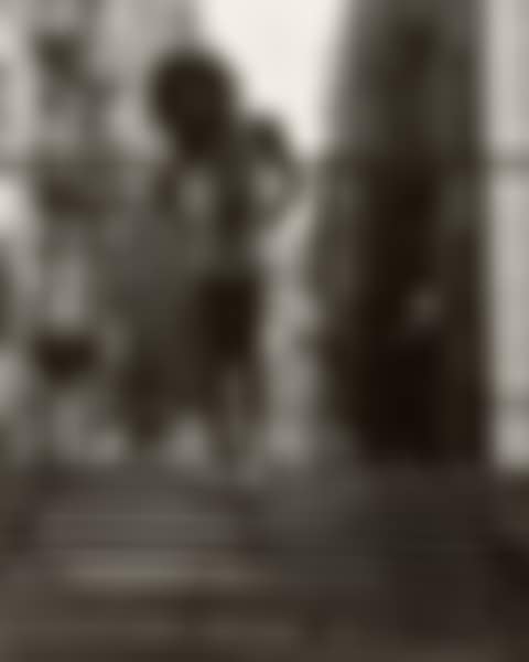 East 100th Street, New York (girl on fire escape) (preview)