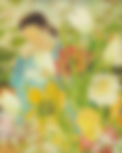 Young woman with flowers (preview)