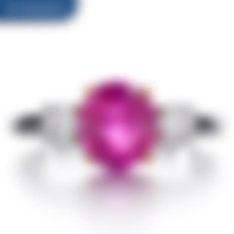 Pink sapphire and diamond ring (preview)