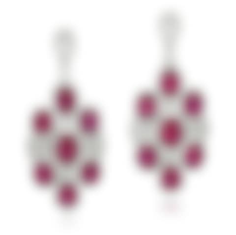 Pair of ruby and diamond earrings (preview)