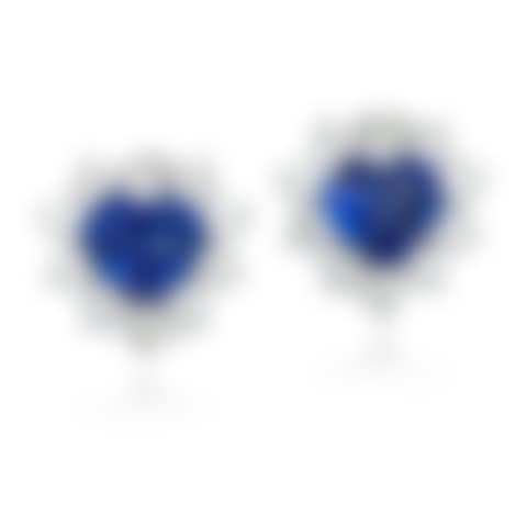 Pair of sapphire and diamond ear clips (preview)