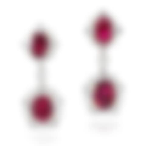 Pair of ruby and diamond earrings (preview)