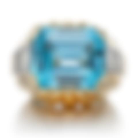 Aquamarine and diamond ring (preview)