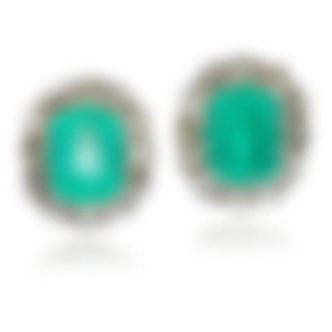 Pair of emerald and diamond earrings (preview)