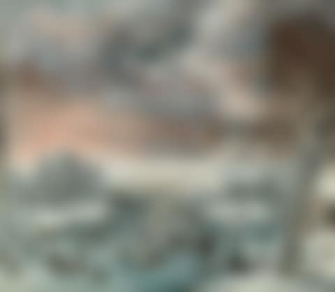 A winter landscape with figures ice skating, a village and castle beyond | 《滑雪遊人冬日景緻，遠眺城堡與村莊》 (preview)