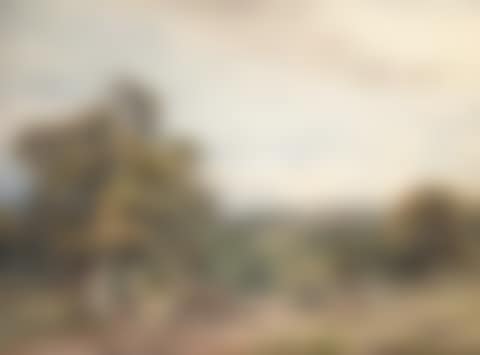 Mending the cart in expansive wooded landscape (preview)