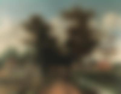 Avenue between two canals with horseman and dog (preview)