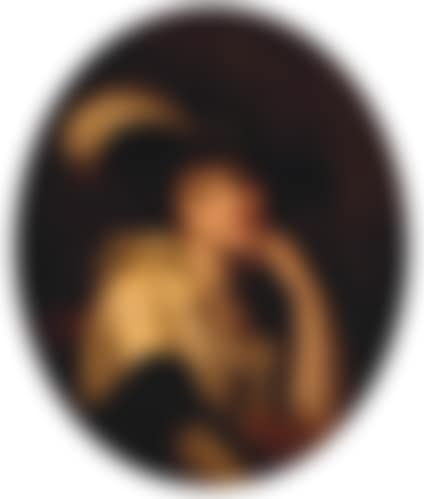 Portrait of a young lady, wearing a feathered hat (preview)