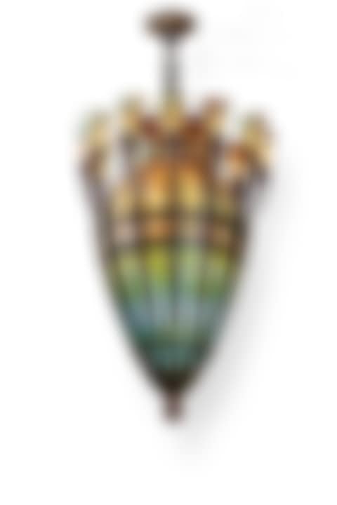 Twelve-Light "Turtle-Back and Lily" Chandelier (preview)